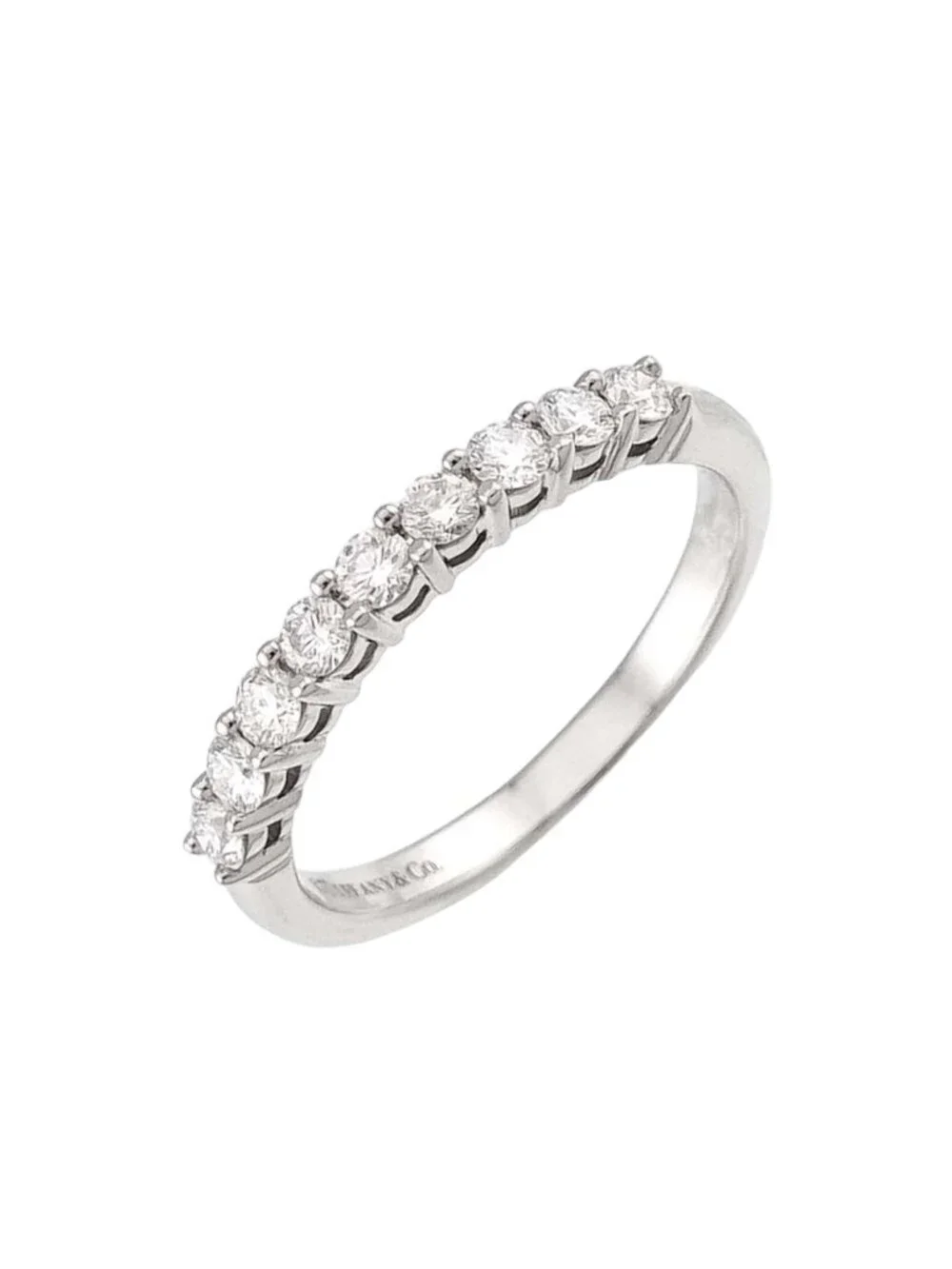 Tiffany & Co Forever Ring Half Diamond Width Platinum Embrace